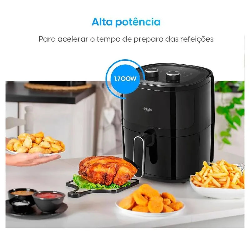 Fritadeira Elgin Space Preto AFC50 5C Cesto 5L, BIVOLT, 12 MESES DE GARANTIA - FRETE GRATIS!