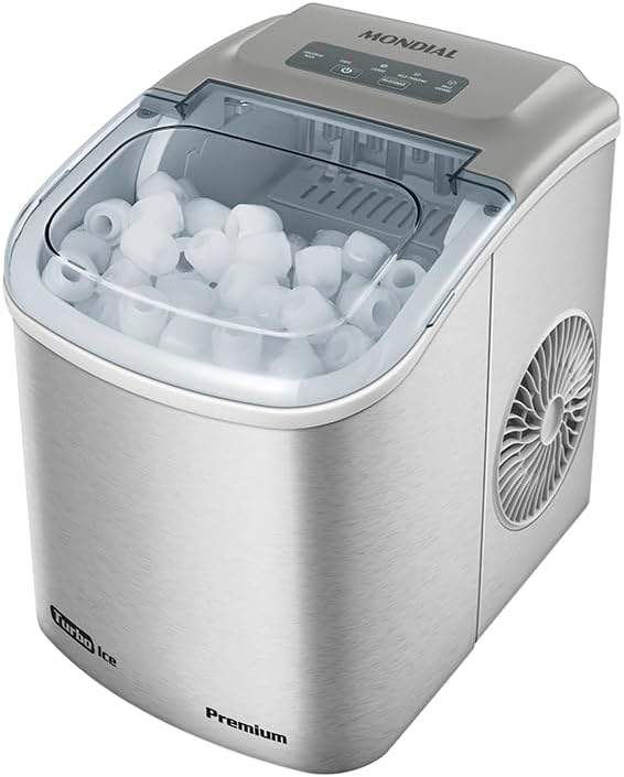 Máquina de Gelo Portátil Turbo Ice Premium, Mondial, 12kg -  Silenciosa e Rápida, BIVOLT - QUEIMA DE ESTOQUE!!!!