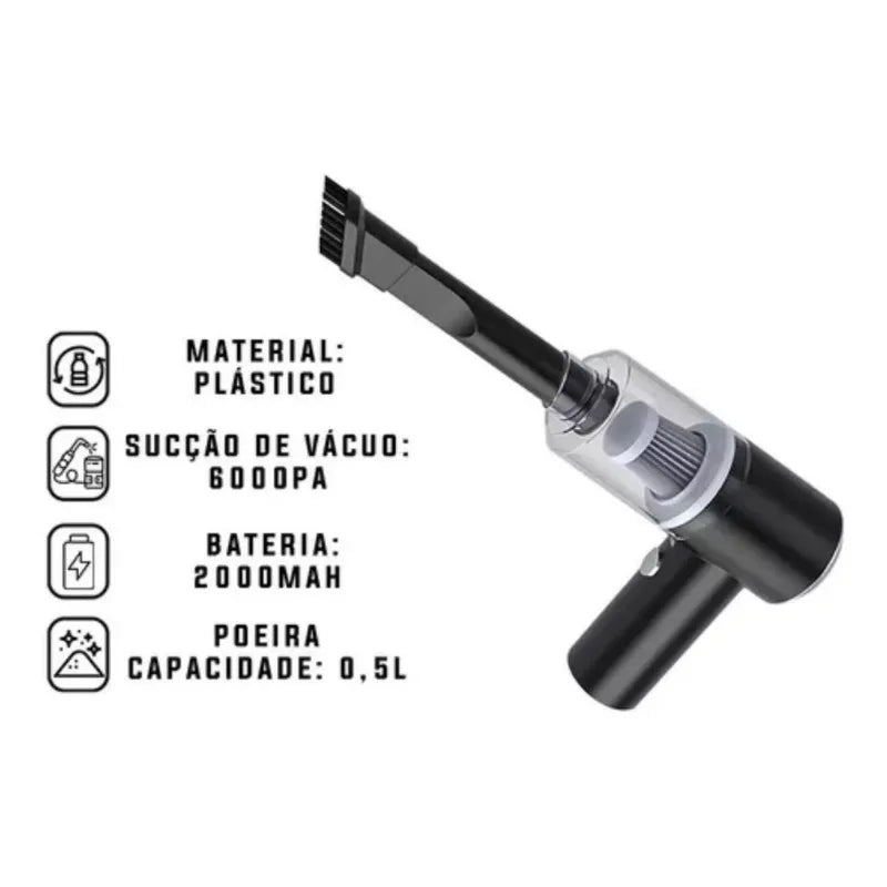 Aspirador de Pó Portátil 3 em 1 - Mini Power -  BLACK FRIDAY