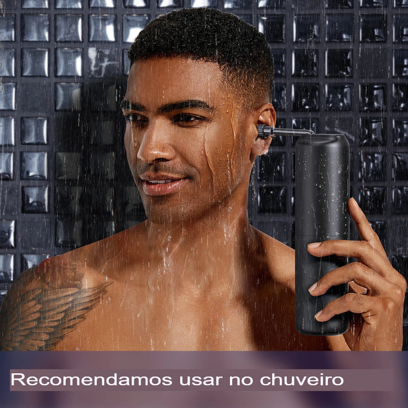 Limpador de ouvido Elétrico, Kit de remoção de cera de ouvido, seringa recarregável com 4 modos de limpeza de ouvido, irrigação, para adultos e crianças