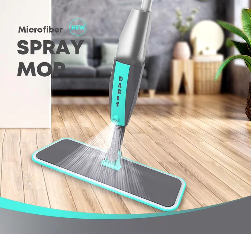 Mop Spray Flat, com Almofada de Microfibra, Rotação 360º