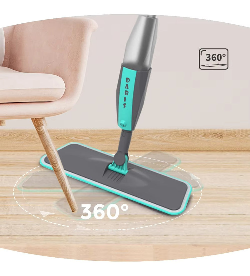 Mop Spray Flat, com Almofada de Microfibra, Rotação 360º