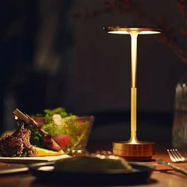 Luminária de Mesa LED Sem Fio Metal Recarregável