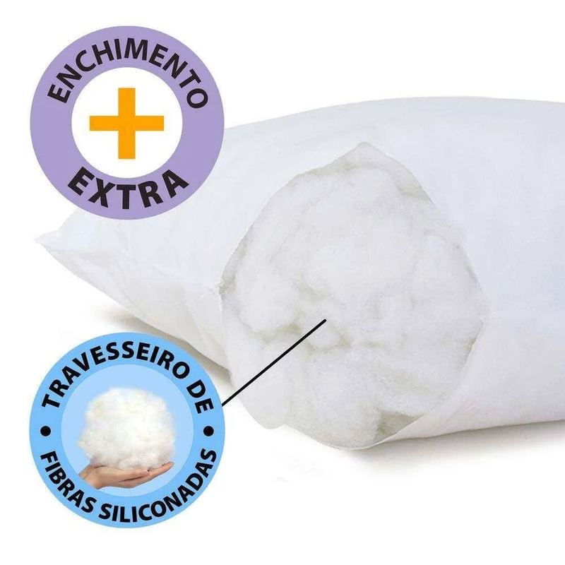 Kit 4 Travesseiros Antialérgicos Macio e Resistente | Nuvem de Conforto + Frete Grátis