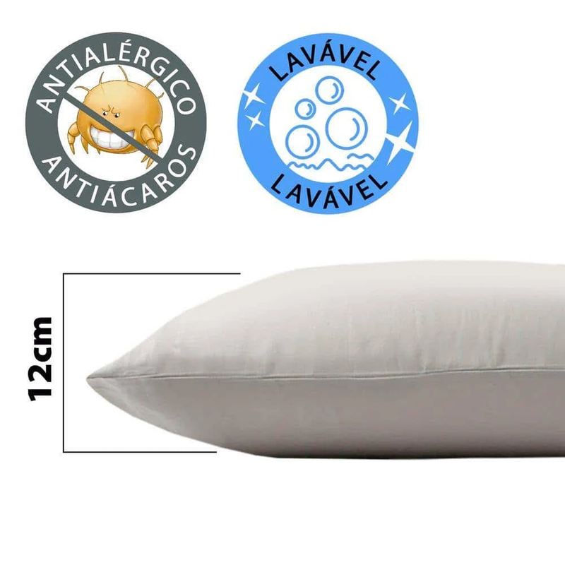 Kit 4 Travesseiros Antialérgicos Macio e Resistente | Nuvem de Conforto + Frete Grátis