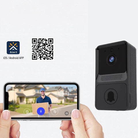 Campainha com Câmera Eletrônica Sem Fio Wifi - Armazenamento Nuvem