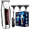 MAQUINA APARADORA DE PELO AJUSTE NÍVEL ''0'' PROFISSIONAL SEM FIO KEMEI KM - 9163.