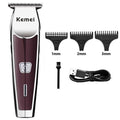 MAQUINA APARADORA DE PELO AJUSTE NÍVEL ''0'' PROFISSIONAL SEM FIO KEMEI KM - 9163.