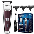 MAQUINA APARADORA DE PELO AJUSTE NÍVEL ''0'' PROFISSIONAL SEM FIO KEMEI KM - 9163.