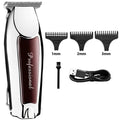 MAQUINA APARADORA DE PELO AJUSTE NÍVEL ''0'' PROFISSIONAL SEM FIO KEMEI KM - 9163.